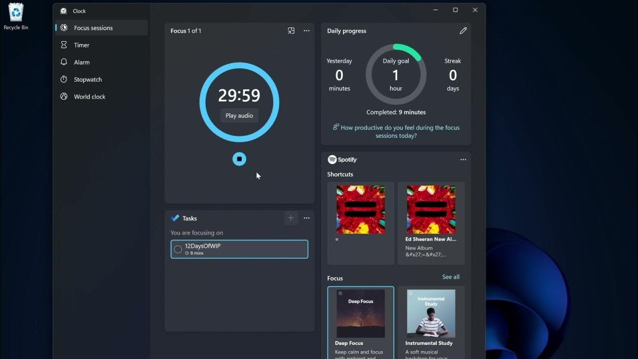 Četiri vrste widgeta koji značajno povećavaju produktivnost na Windows 11 Widget Focus Session